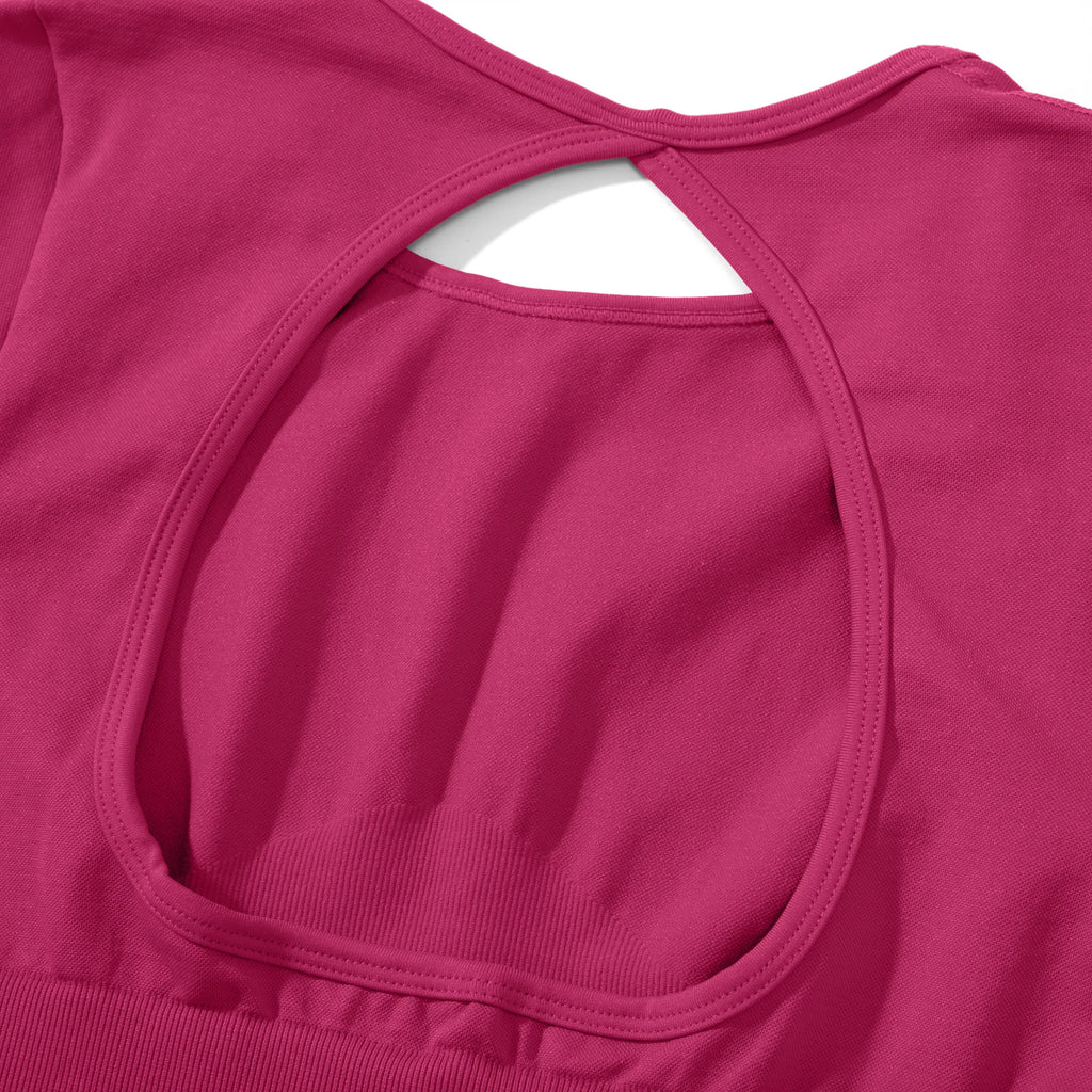 Women Yoga Solid Long Sleeve Sports Top