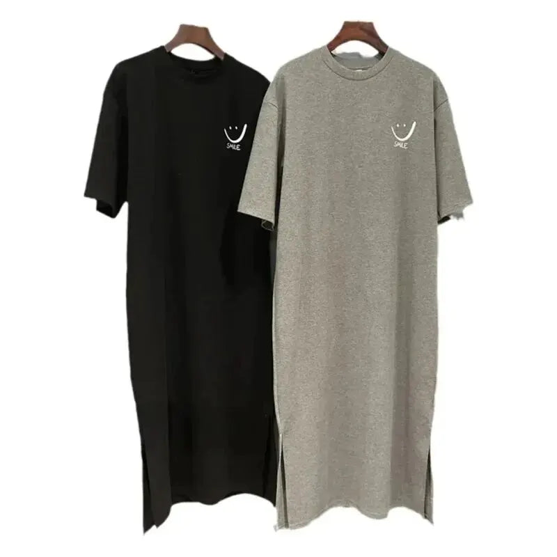 Letter Print Raglan Maxi Dress