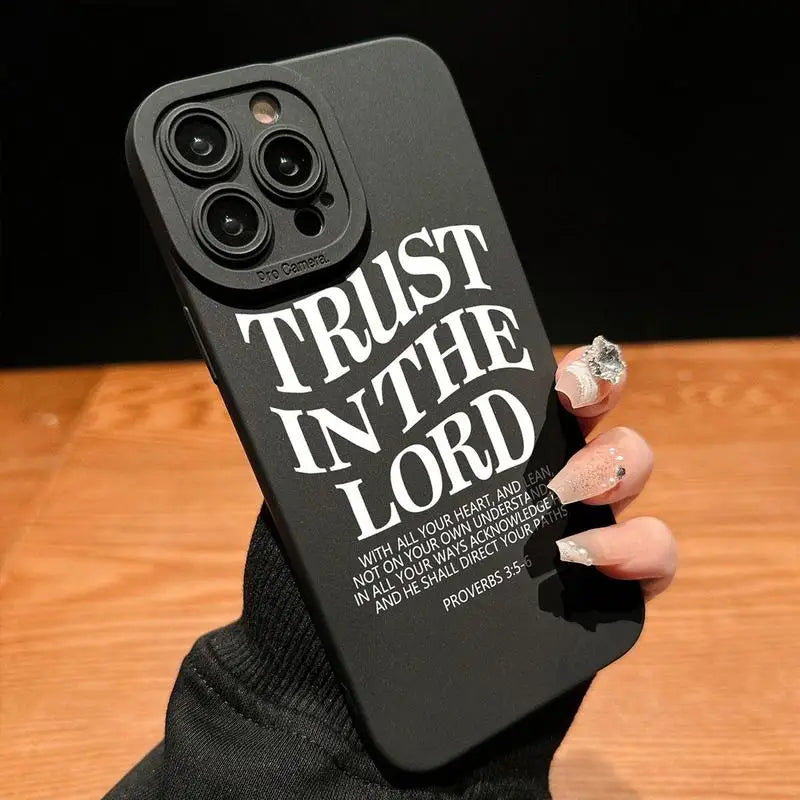 Letter Pattern Silicone iPhone Case | Anti-Drop Protection