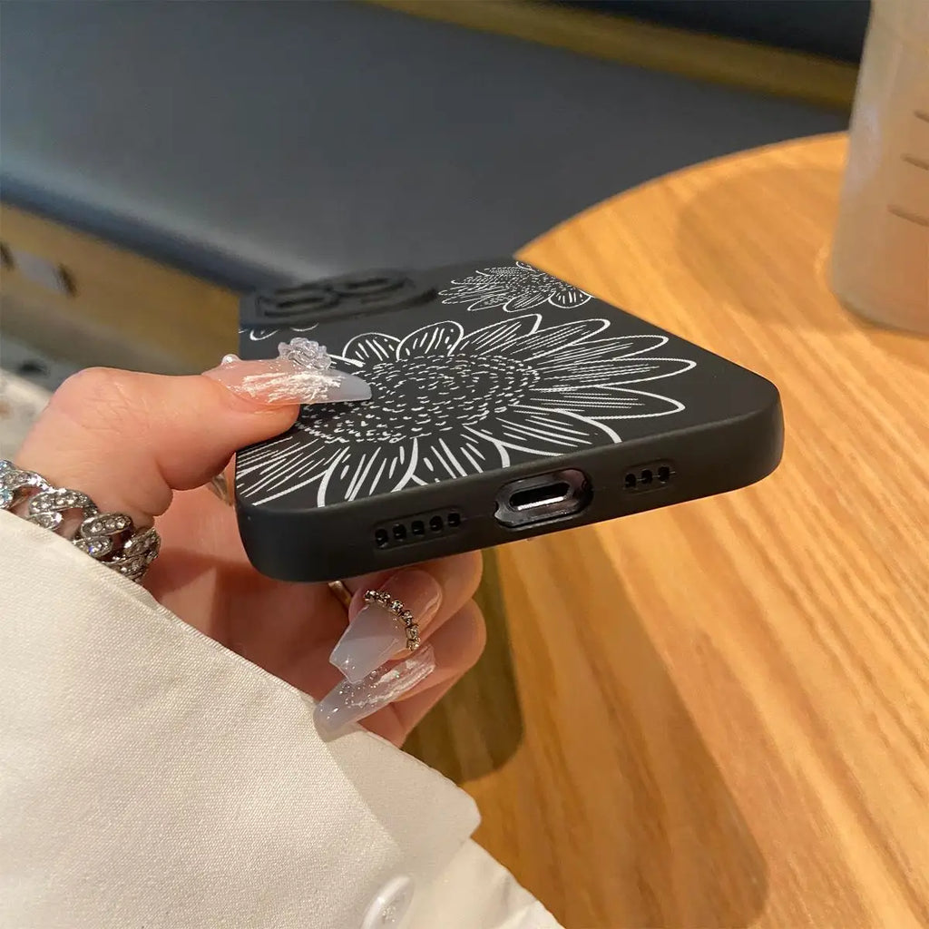 Sunflower Silicone iPhone Case | Anti-Drop Protection