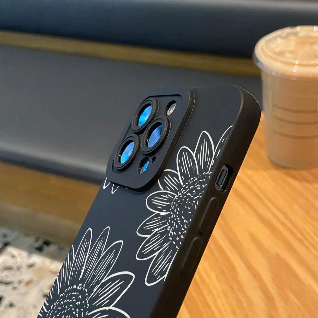 Sunflower Silicone iPhone Case | Anti-Drop Protection