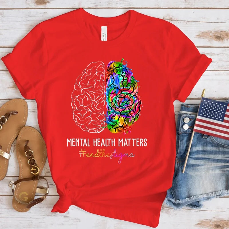 Women's Graphic Tee — Mental Health Matters Short Sleeve T-Shirt