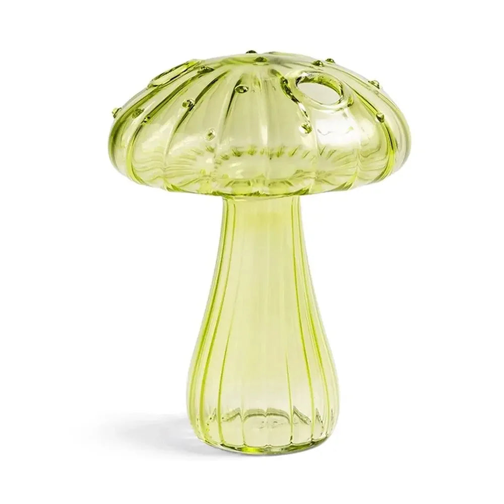 Mushroom Shaped Flower Vase Transparent Glass Vase