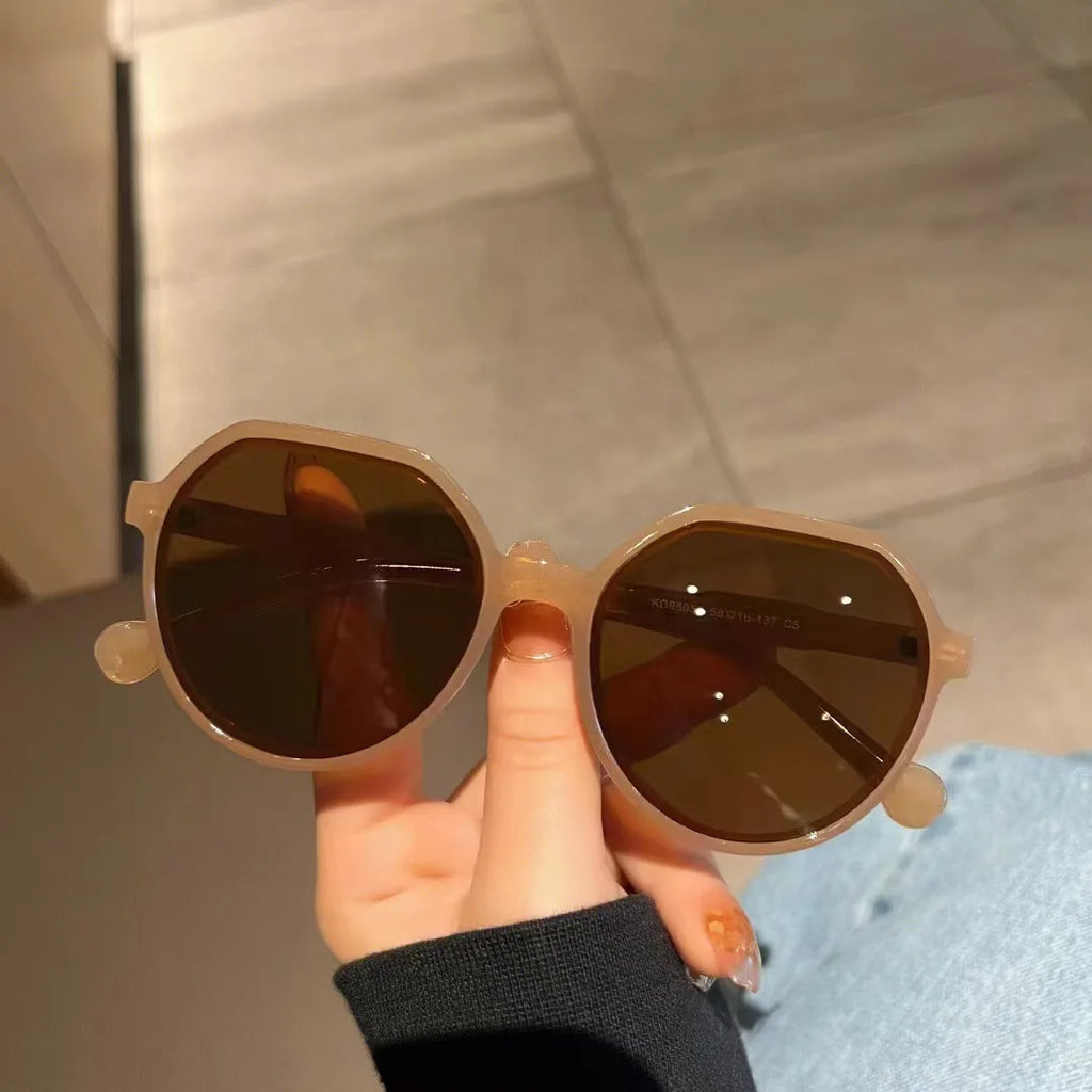 Vintage Geometry Frame Sunglasses | Women's UV400 Shades