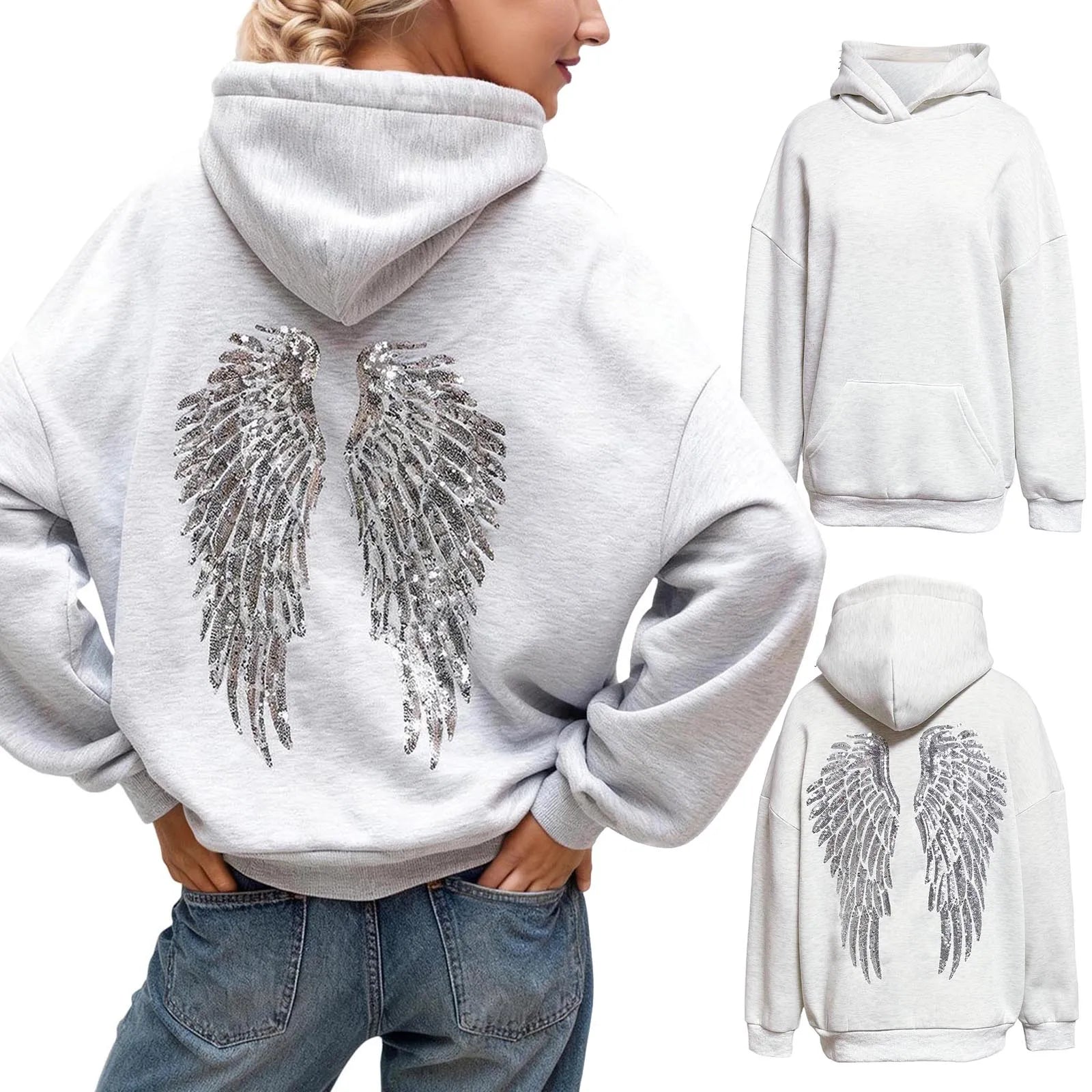 Women's Oversized Y2K Hoodie — Loose Pullover Sweatshirt