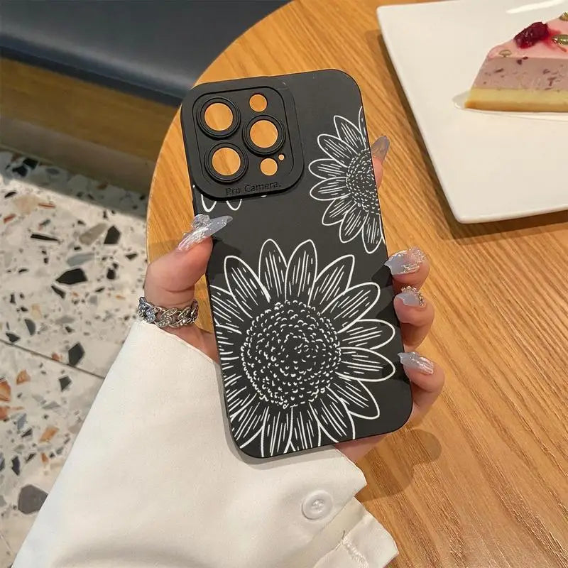 Sunflower Silicone iPhone Case | Anti-Drop Protection