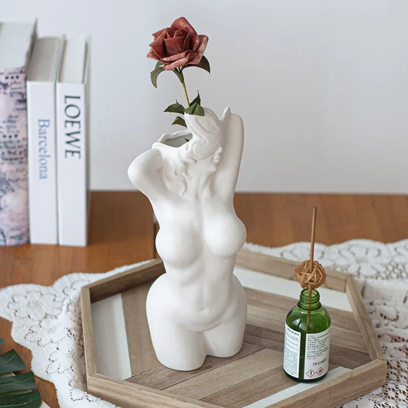 Female Body Art Vase | Boho Decorative Sculpture