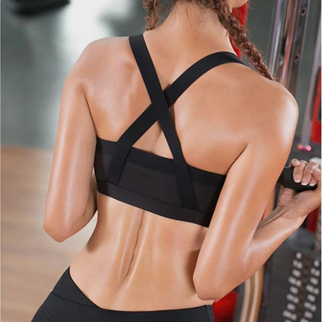Seamless Push-Up Sports Bra | Women's Breathable Fitness Crop Top