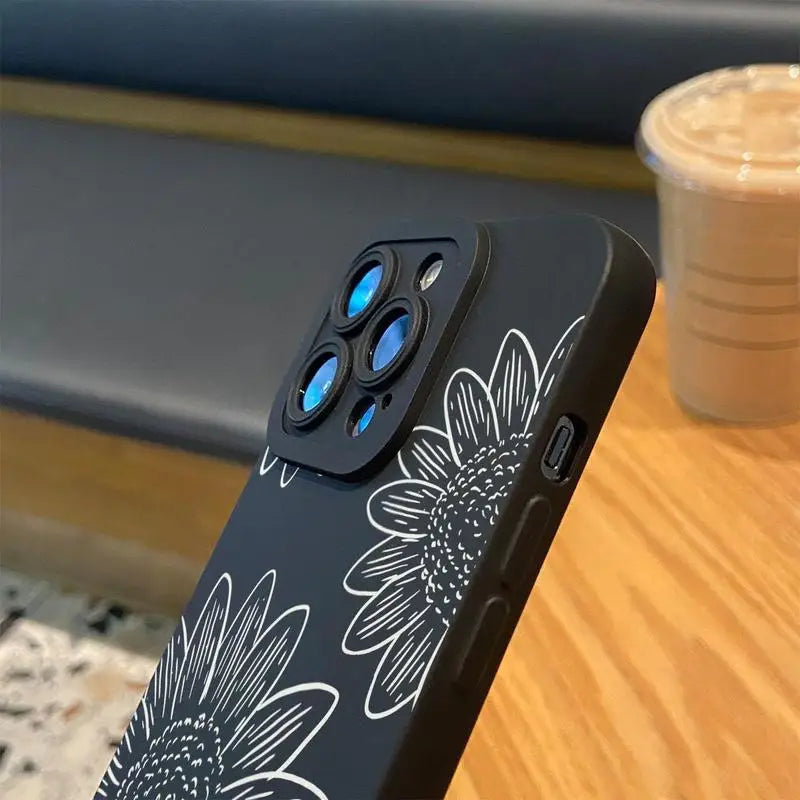 Sunflower Silicone iPhone Case | Anti-Drop Protection