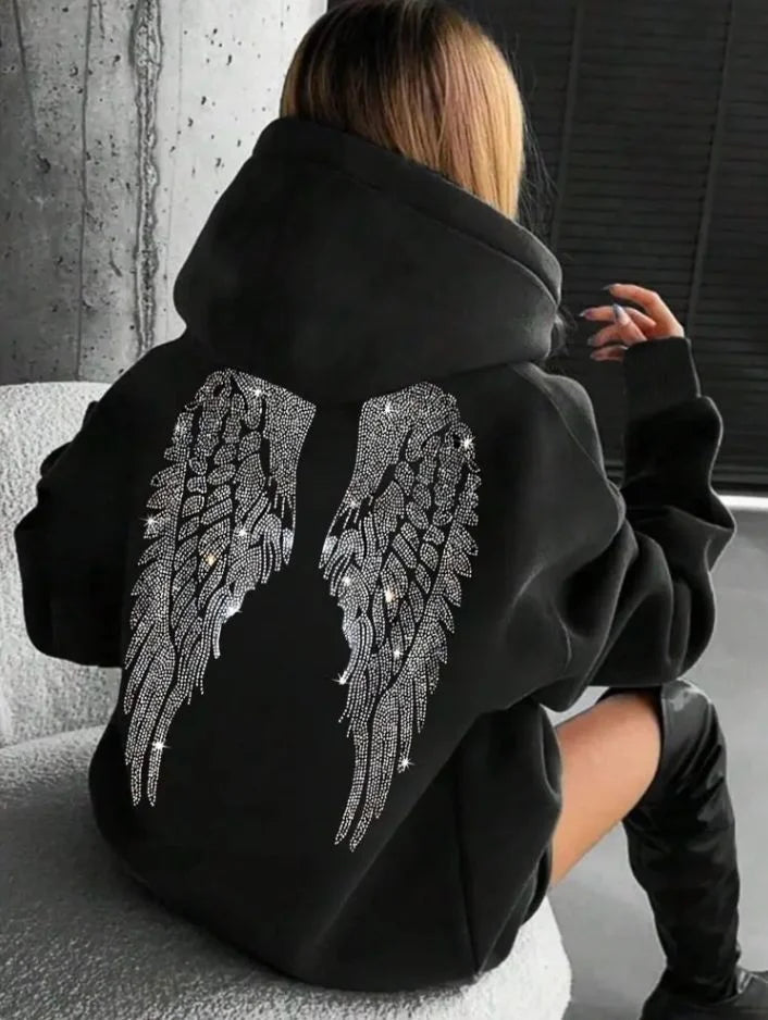 Women's Oversized Y2K Hoodie — Loose Pullover Sweatshirt