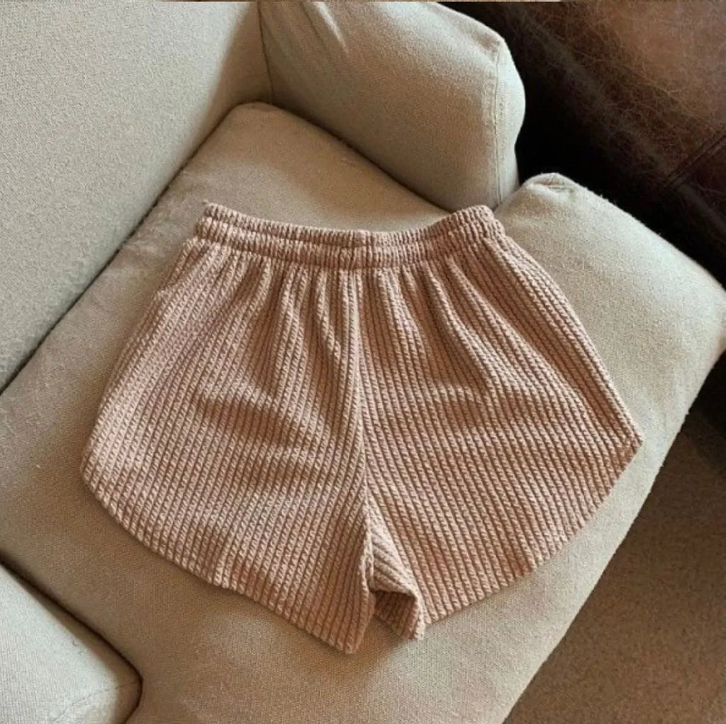 Women's High-Waist Drawstring Wide-Leg Shorts