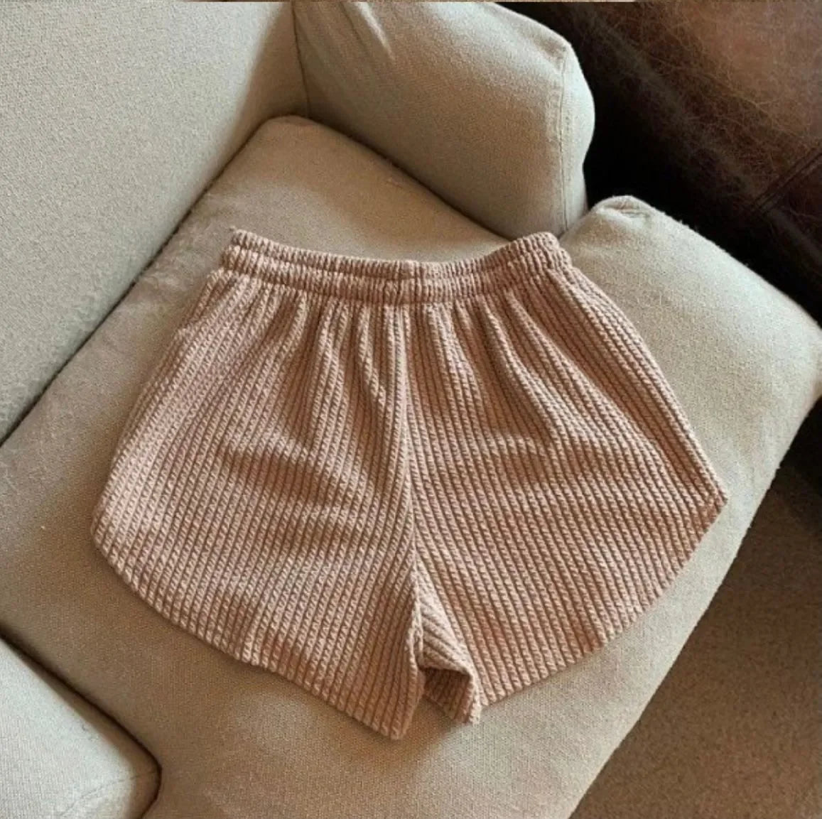Women's High-Waist Drawstring Wide-Leg Shorts