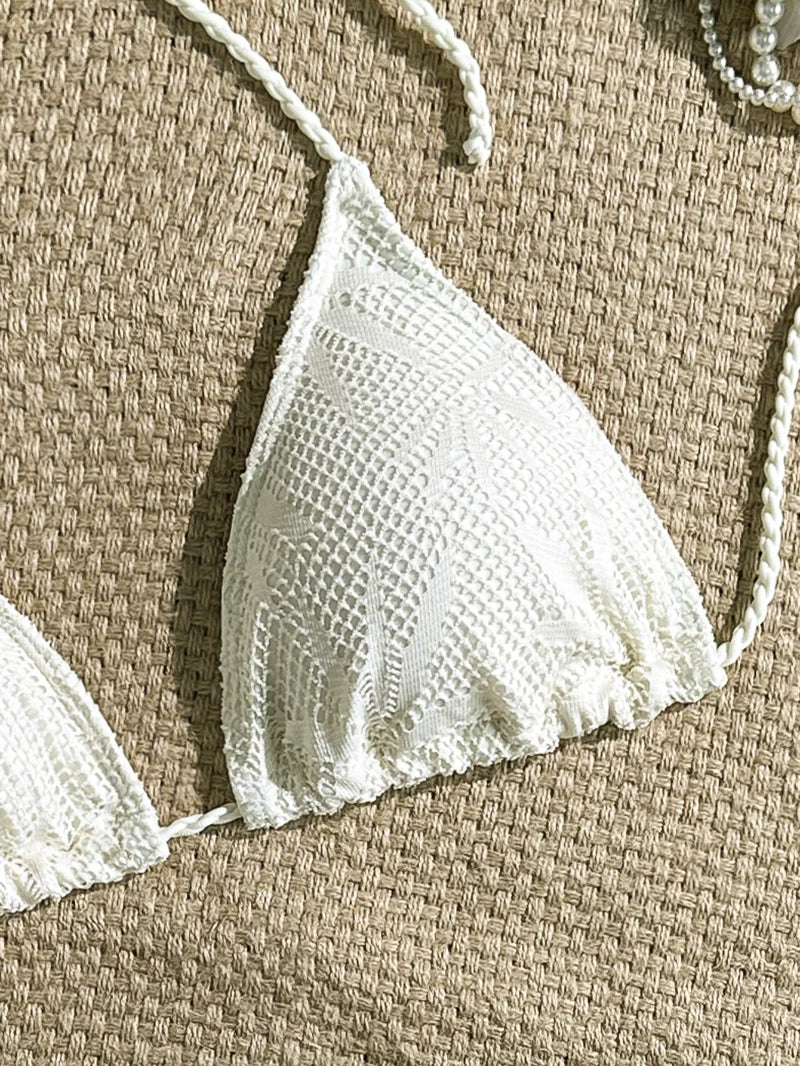 Sexy High Waist Mesh Bikini Pushup Set