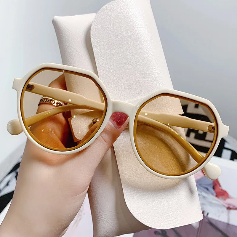 Vintage Geometry Frame Sunglasses | Women's UV400 Shades