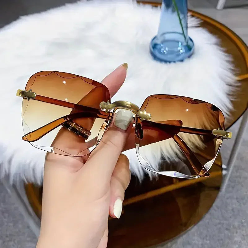 Square Rimless Sunglasses Set of 3 | Women's Fashion Shades