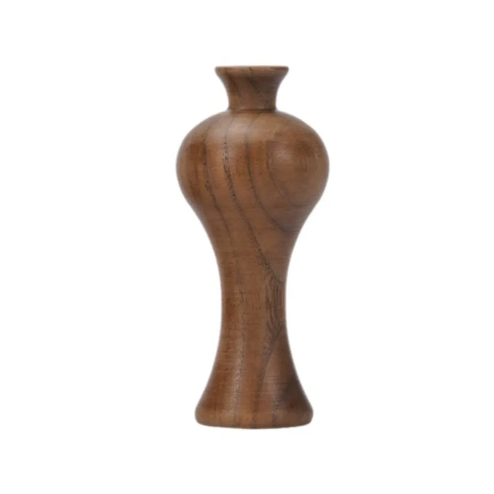 Vintage Solid Wood Vase | Rustic Home Décor