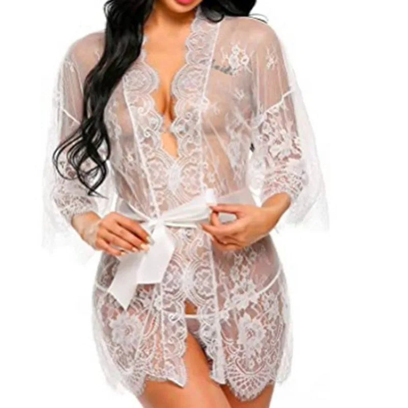 Floral Lace Babydoll Lingerie Set