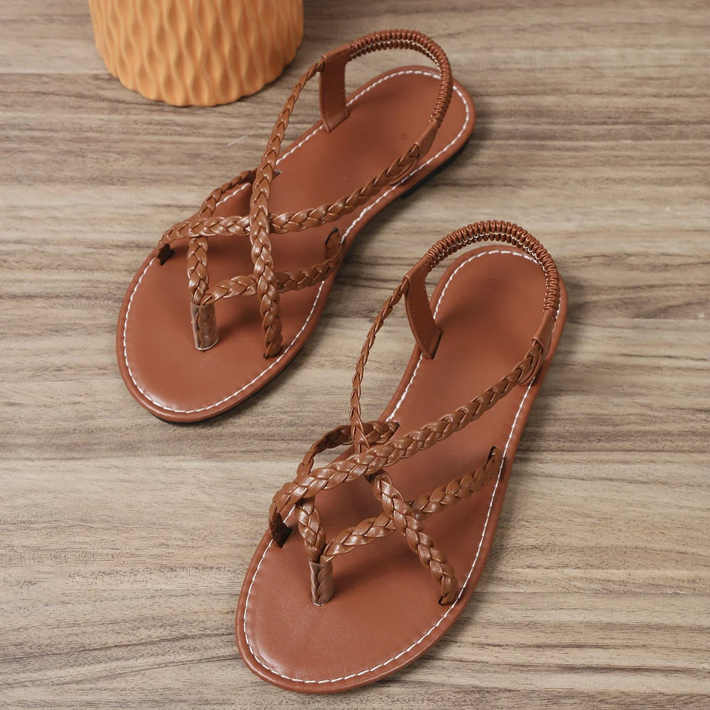 Women Beach Woven Hollow Sandals