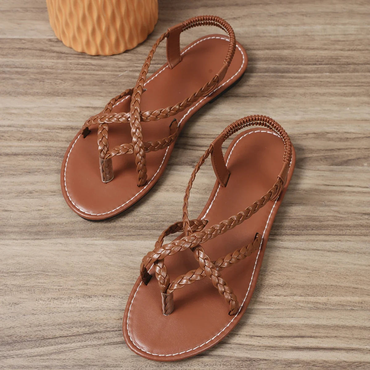 Women Beach Woven Hollow Sandals