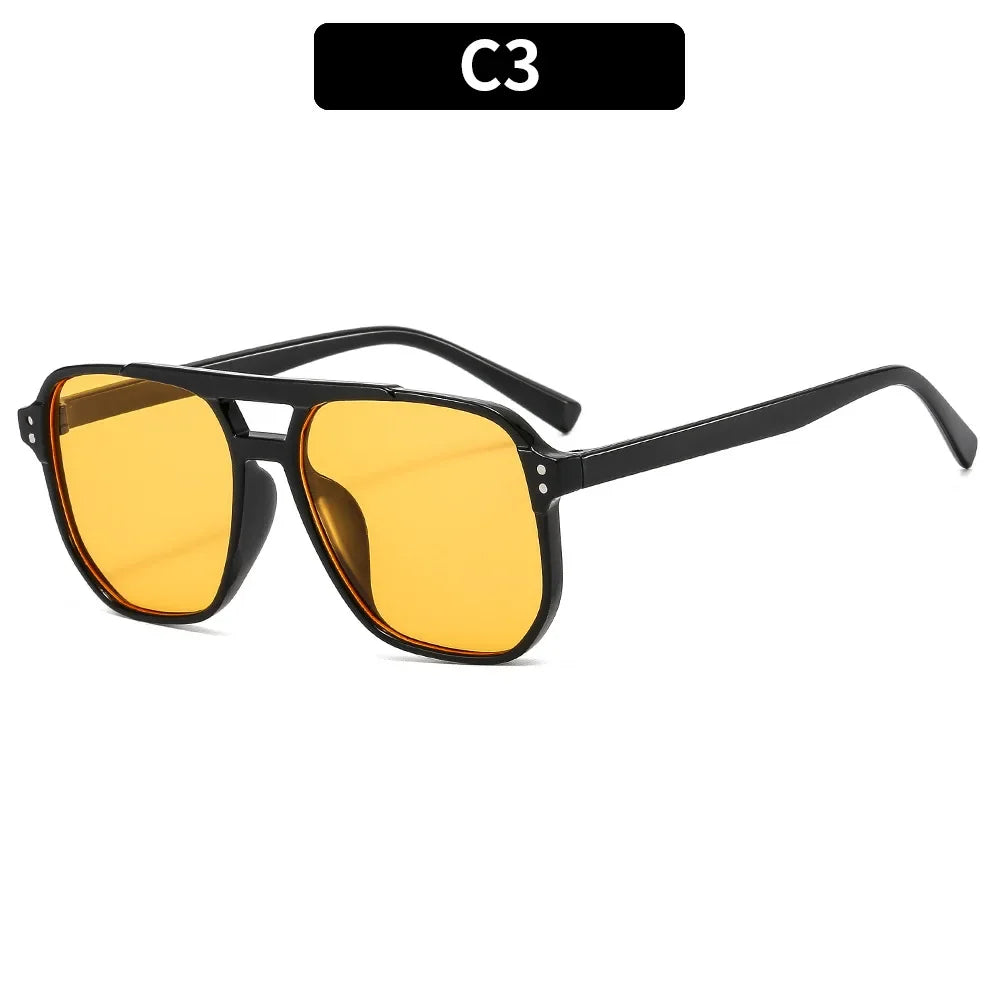 Vintage Square Sunglasses | Double Bridge UV400 | Unisex