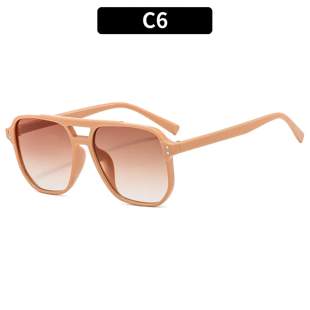 Vintage Square Sunglasses | Double Bridge UV400 | Unisex