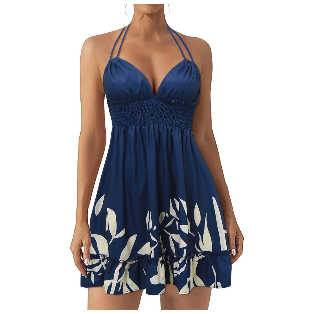 Boho Floral Print Sundress | Women's Sleeveless Summer Dress