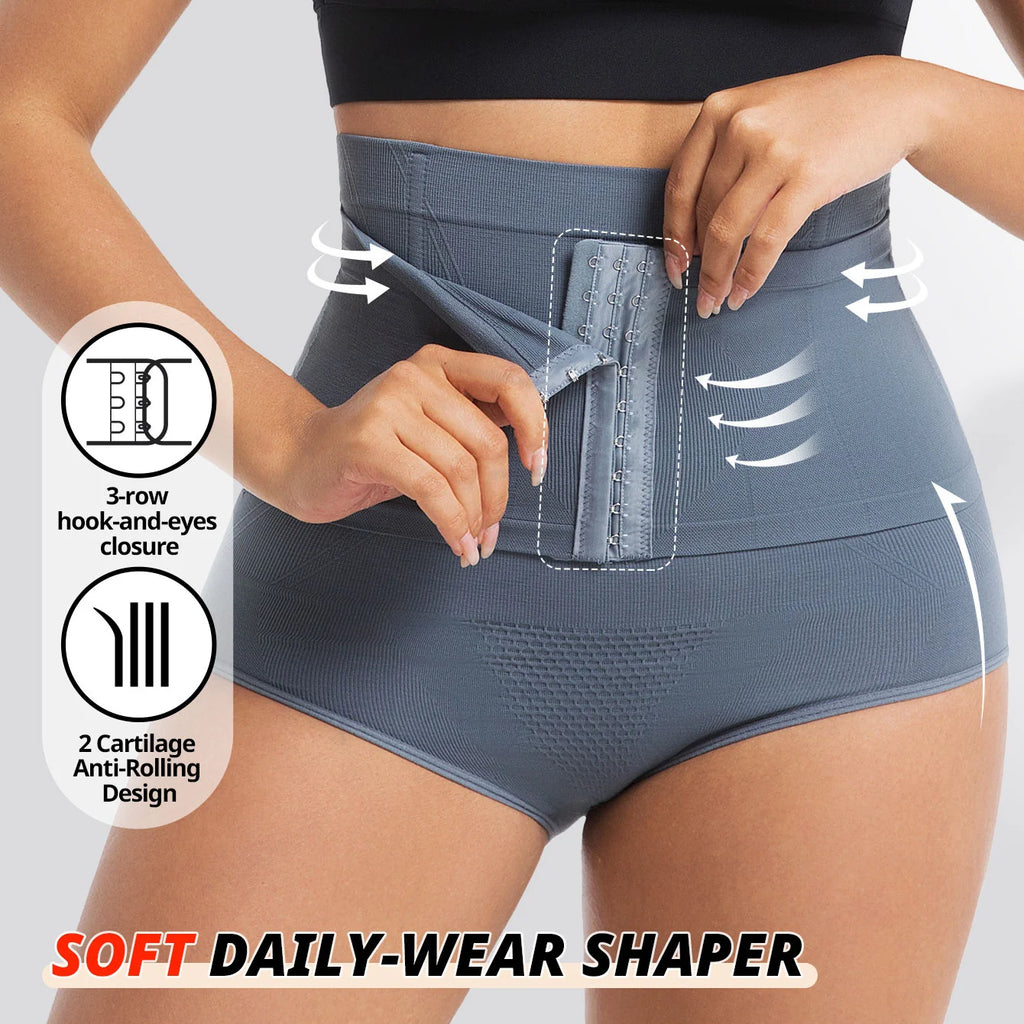 Women's High-Waist Tummy Control Shapewear Panty — Firm Compression Briefs
