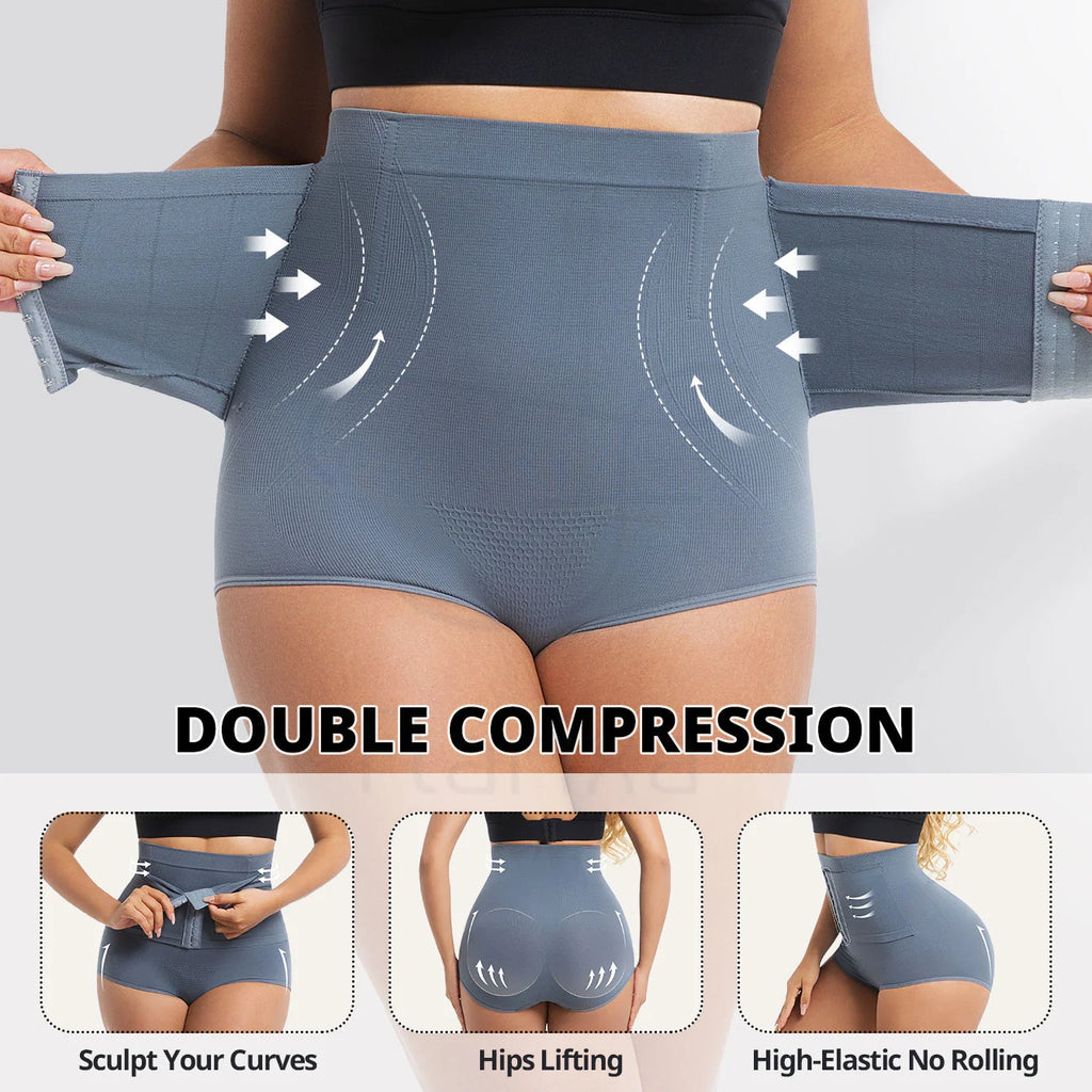 Women's High-Waist Tummy Control Shapewear Panty — Firm Compression Briefs