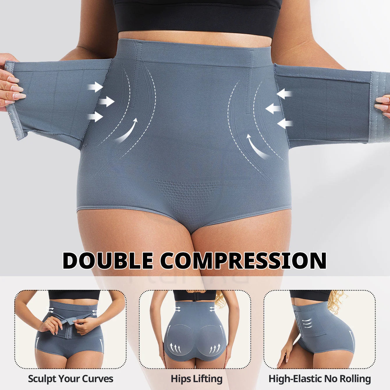 Women's High-Waist Tummy Control Shapewear Panty — Firm Compression Briefs