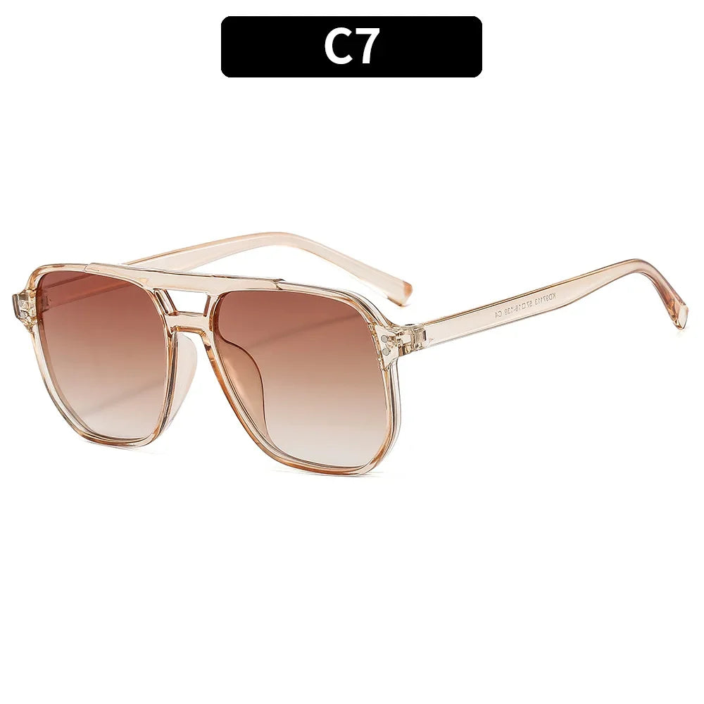 Vintage Square Sunglasses | Double Bridge UV400 | Unisex