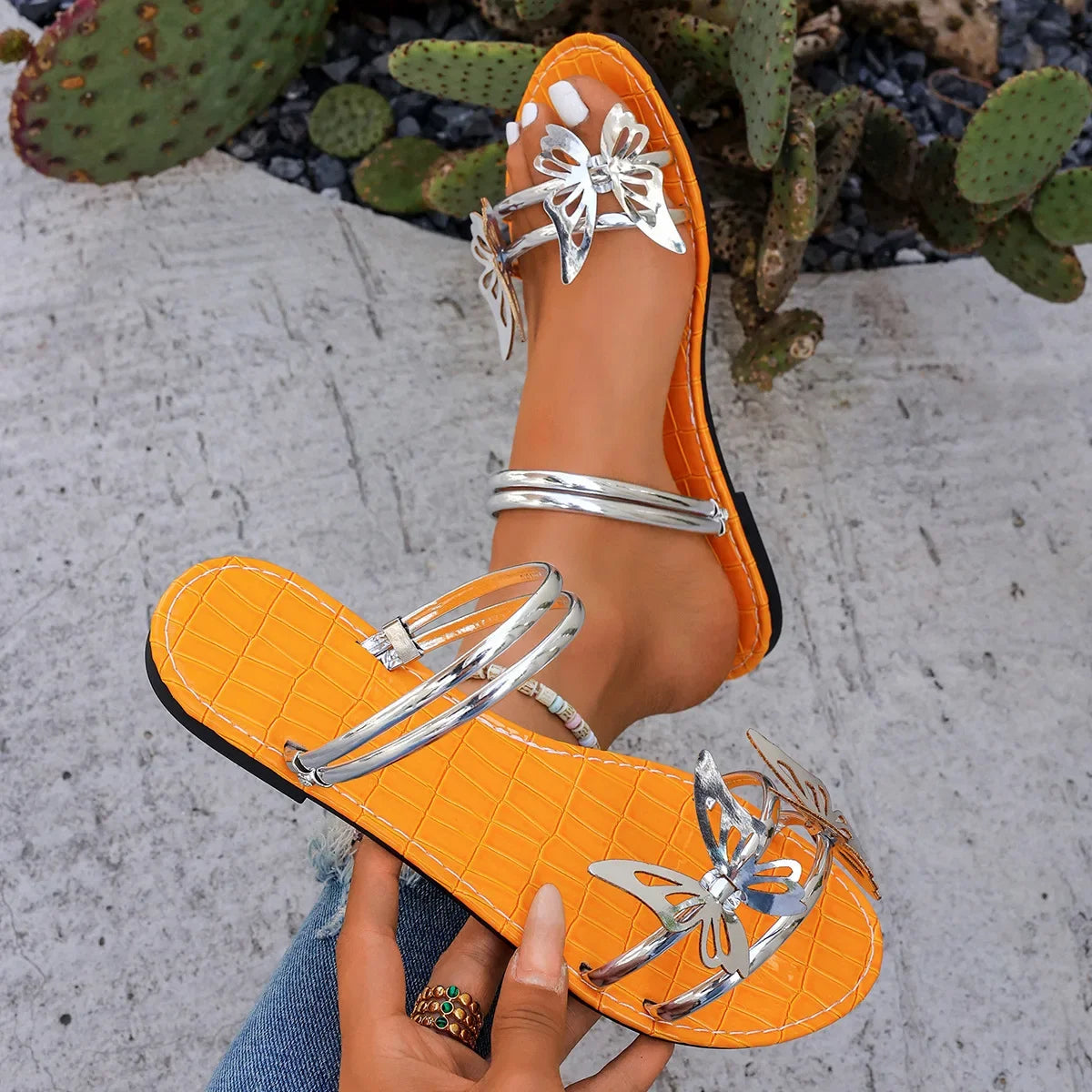 Butterfly Flat Sandals