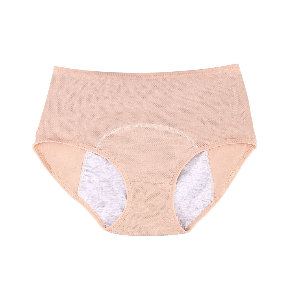 Women's Plus Size High-Waist Period Panties — 3-Layer Leak-Proof Briefs