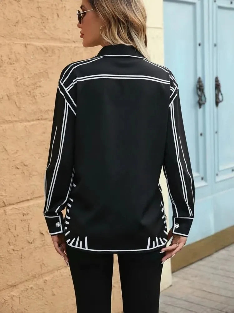 Fashion printed Ladies Blouse