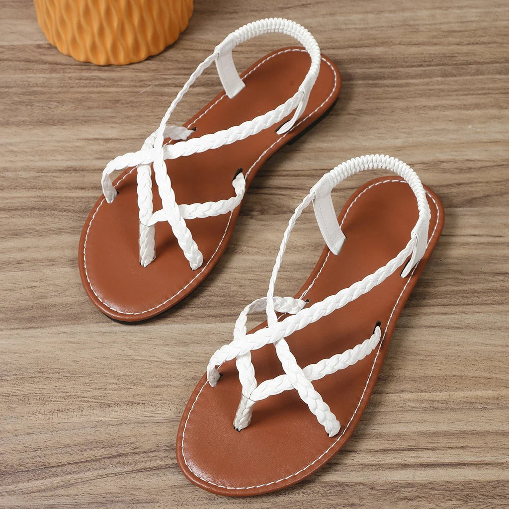 Women Beach Woven Hollow Sandals