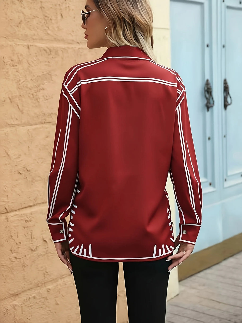 Fashion printed Ladies Blouse