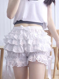 Lace Bow Chiffon Skort