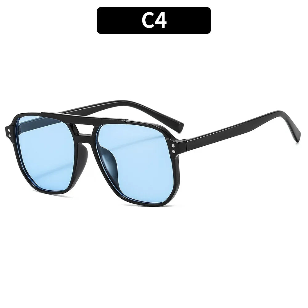 Vintage Square Sunglasses | Double Bridge UV400 | Unisex