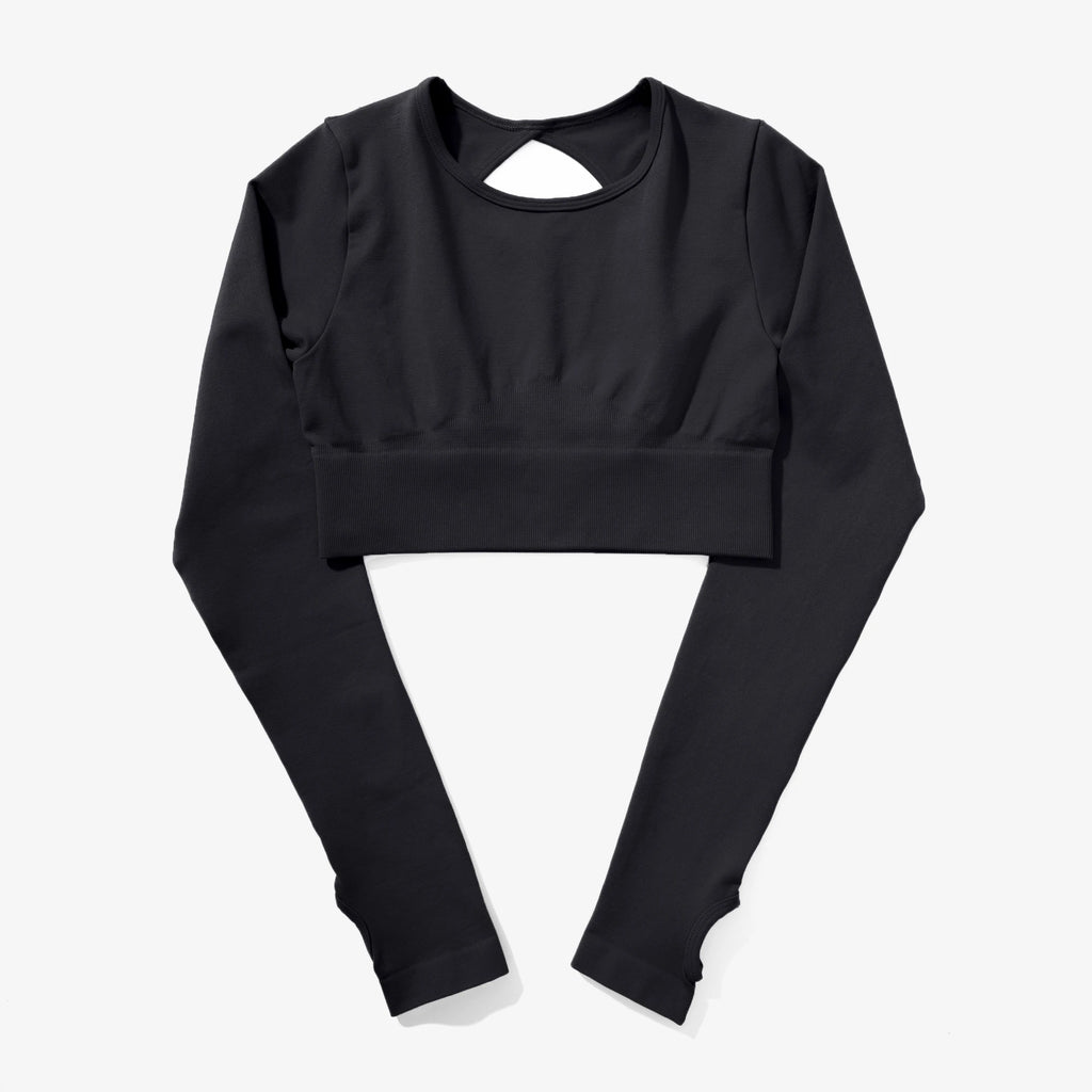 Women Yoga Solid Long Sleeve Sports Top