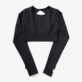 Women Yoga Solid Long Sleeve Sports Top