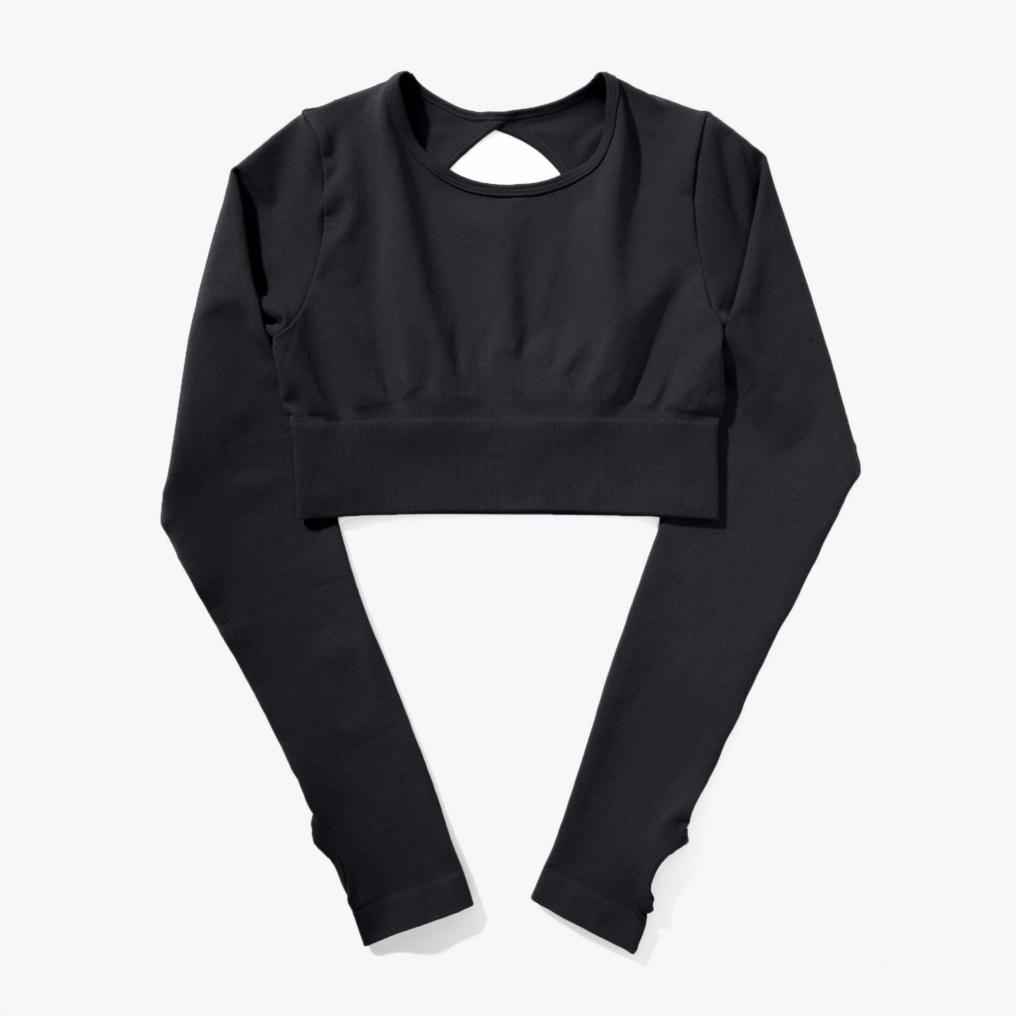 Women Yoga Solid Long Sleeve Sports Top