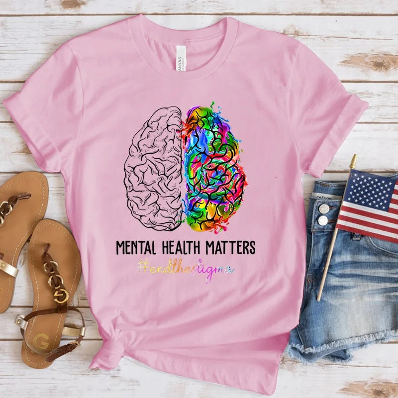 Women's Graphic Tee — Mental Health Matters Short Sleeve T-Shirt