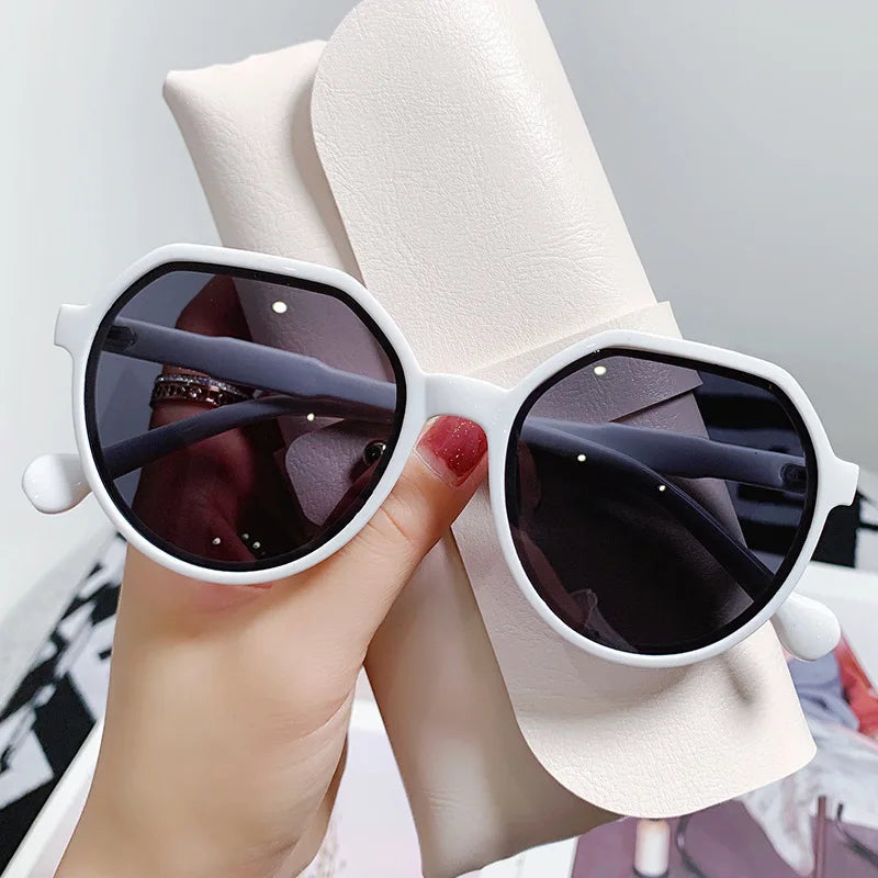 Vintage Geometry Frame Sunglasses | Women's UV400 Shades