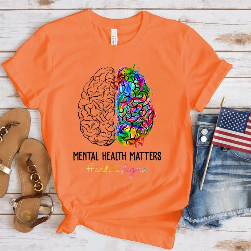Women's Graphic Tee — Mental Health Matters Short Sleeve T-Shirt