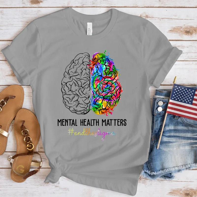 Women's Graphic Tee — Mental Health Matters Short Sleeve T-Shirt