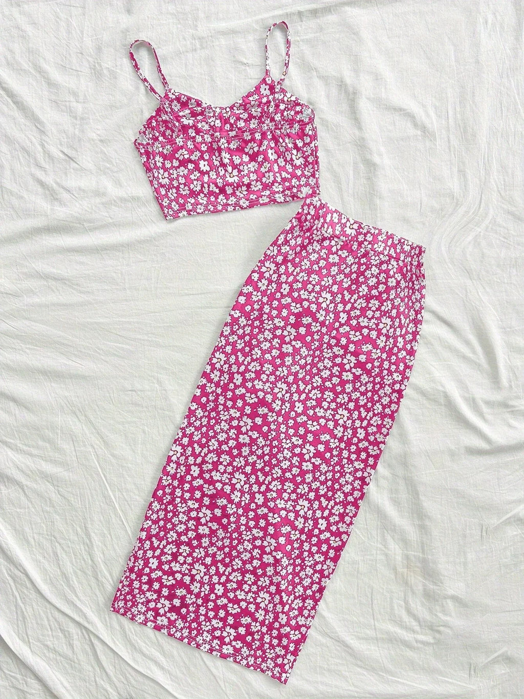 2-Piece Backless Side Slit Vacation Dress Set | Women's Summer Outfit
