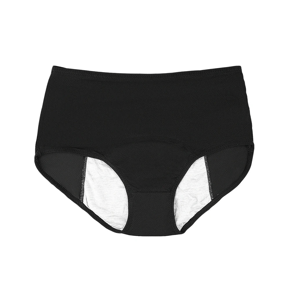 Women's Plus Size High-Waist Period Panties — 3-Layer Leak-Proof Briefs
