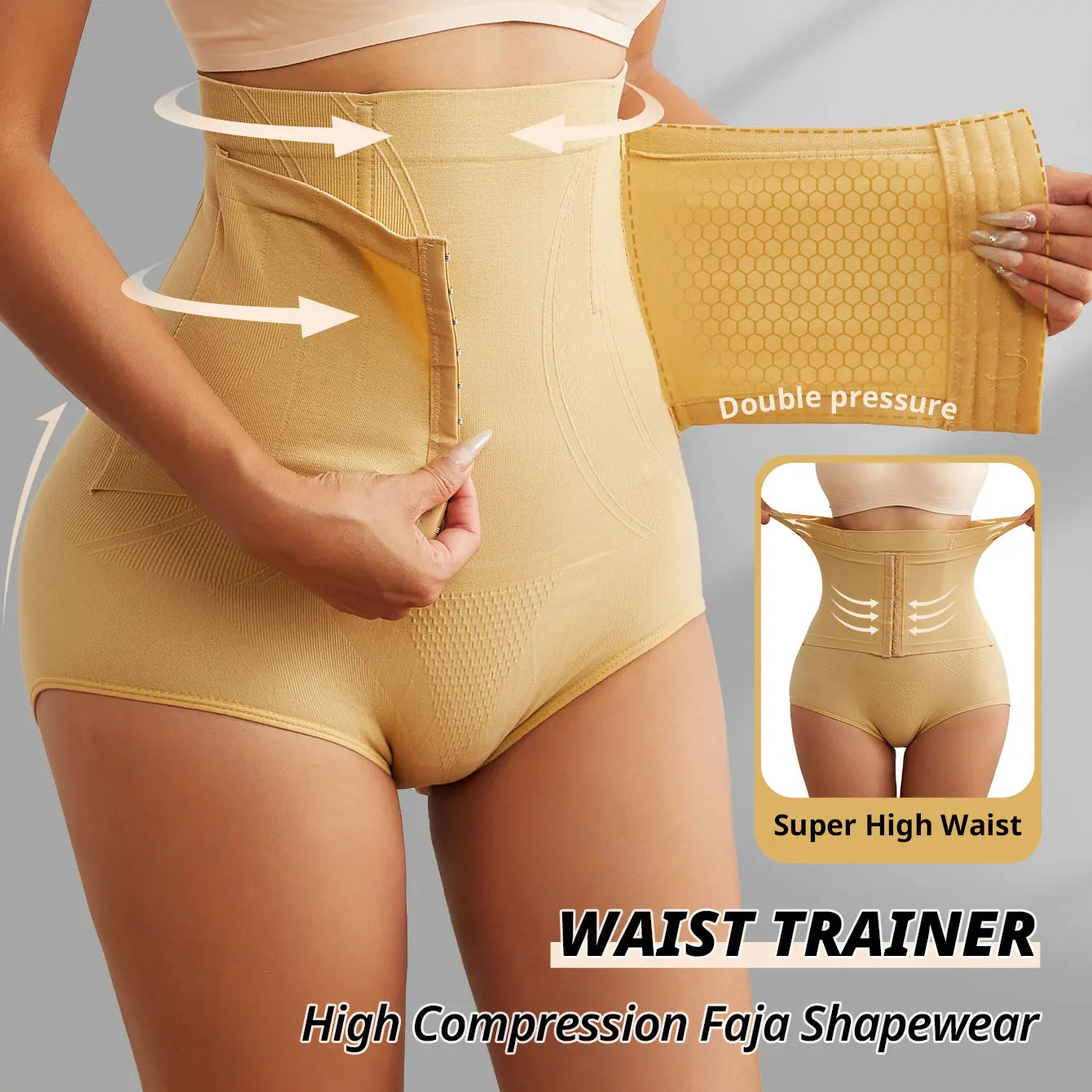 Women's High-Waist Tummy Control Shapewear Panty — Firm Compression Briefs