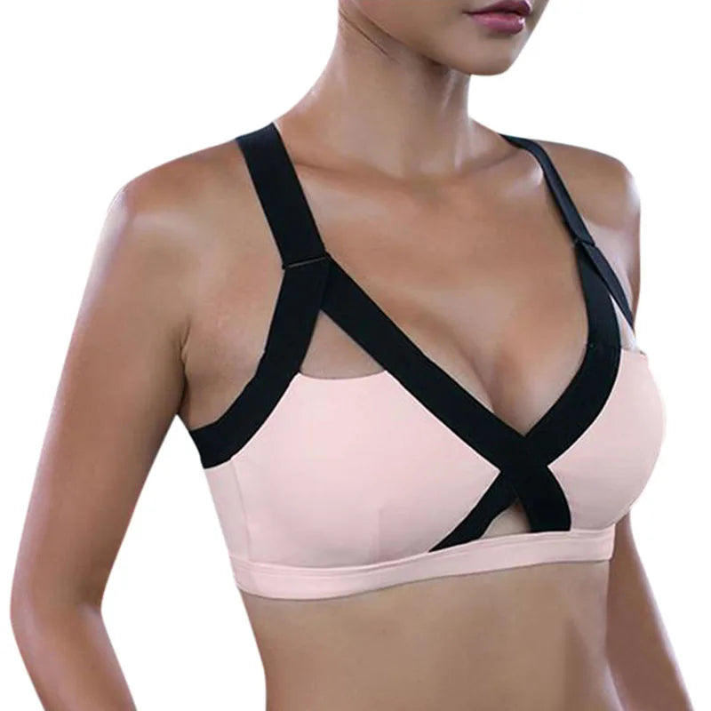 Seamless Push-Up Sports Bra | Women's Breathable Fitness Crop Top